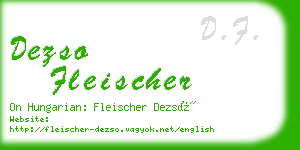 dezso fleischer business card